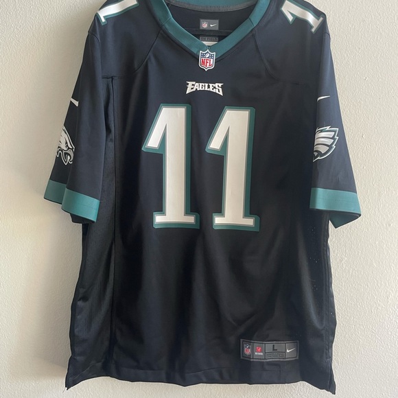Black/Green Carson Wentz Nike Eagles Jersey - Picture 2 of 3